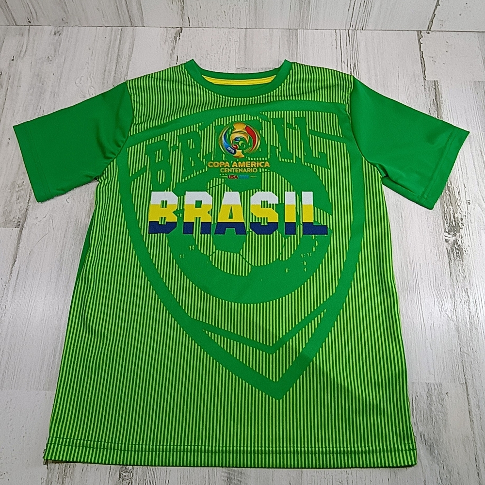Green Brazil Copa America Centenario USA 2016 Brasil Soccer Jersey Youth Large